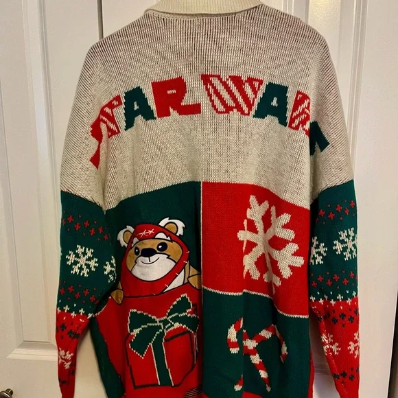 EUC, Disney Parks, Star Wars Holiday Spirit Jersey Cardigan, XXL - Picture 5 of 5